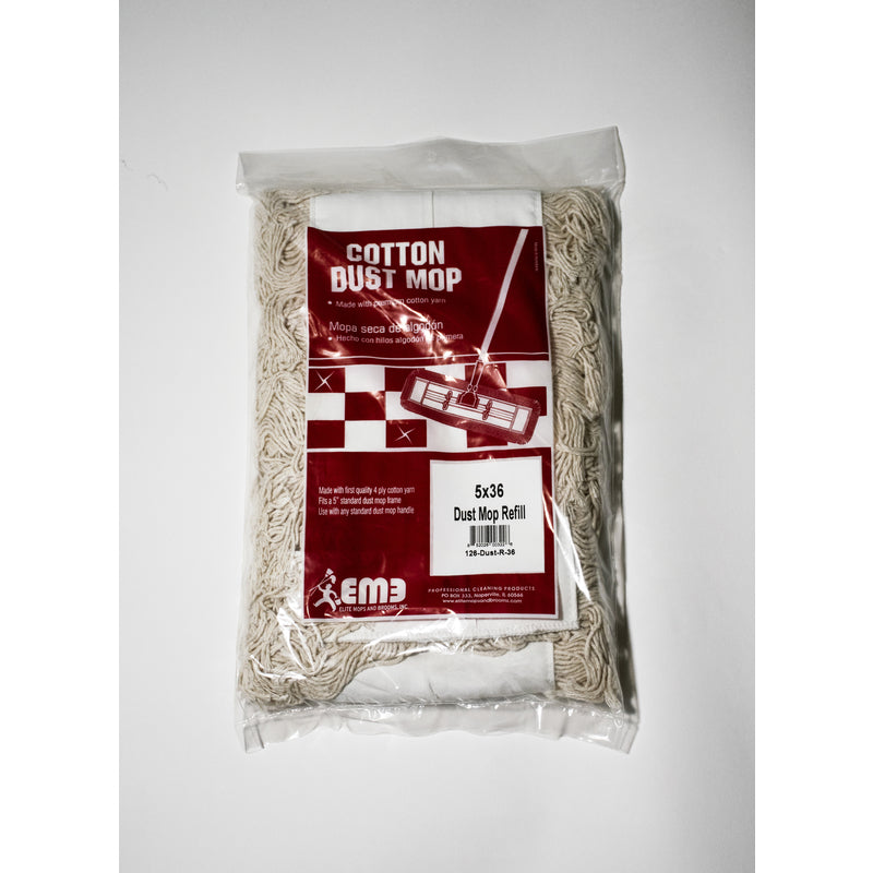 Elite Mops and Brooms 5 x 36 Dust Cotton Mop Refill