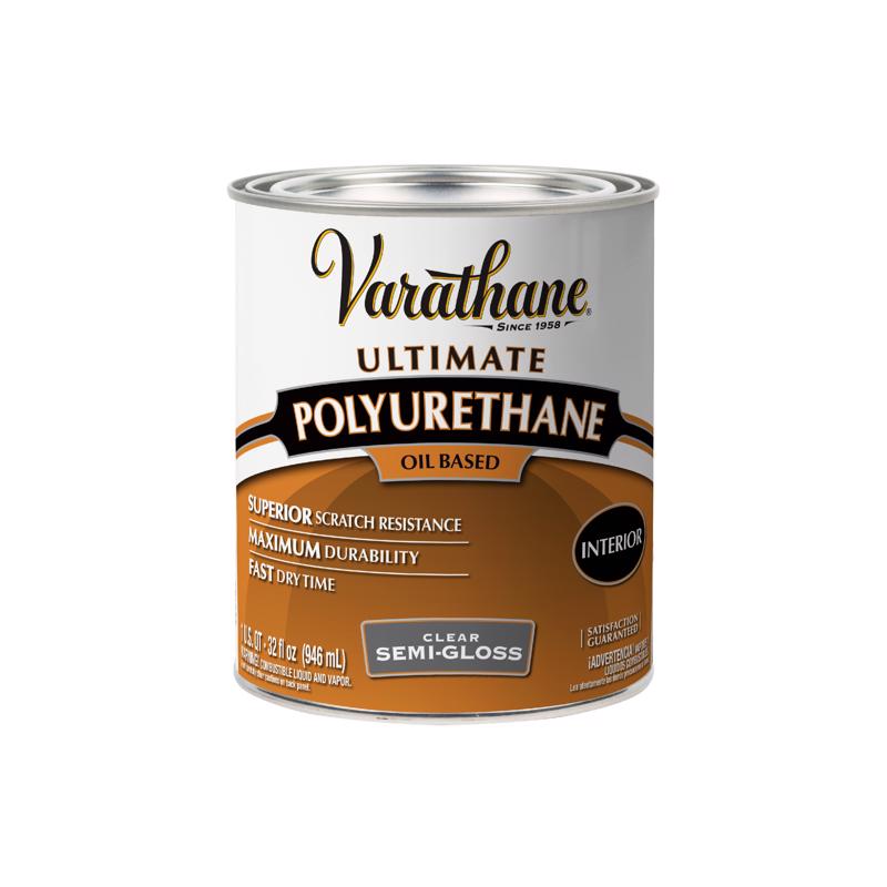 Varathane Semi-Gloss Clear Oil-Based Polyurethane 1 qt