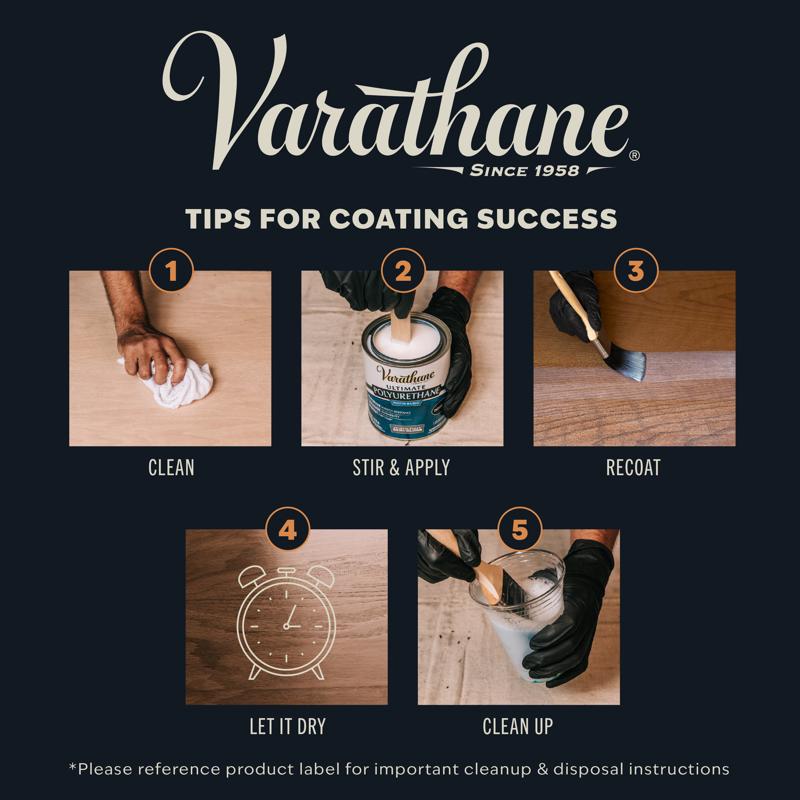 Varathane Ultimate Gloss Crystal Clear Water-Based Polyurethane 1 gal