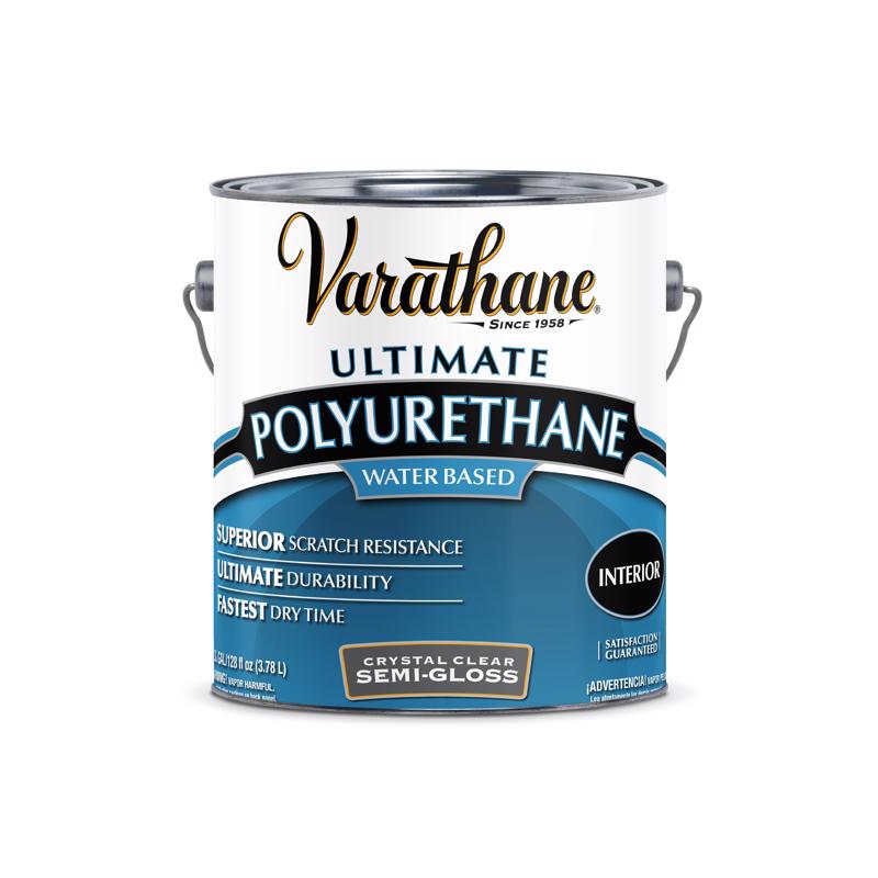 Varathane Ultimate Semi-Gloss Crystal Clear Water-Based Polyurethane 1 gal