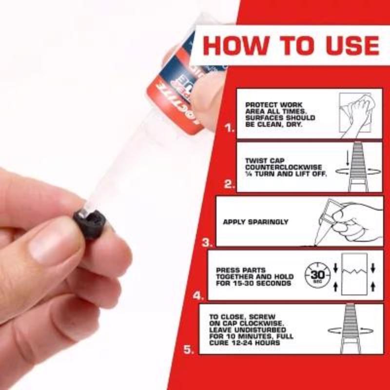 Loctite Longneck Bottle High Strength Ethyl Cyanoacrylate Clear Super Glue 5 gm