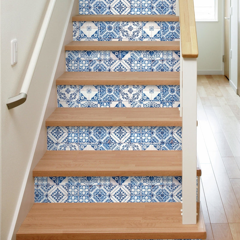 RoomMates 20.5 in. W X 16.5 in. L Mediterranian Tile Peel and Stick Wallpaper