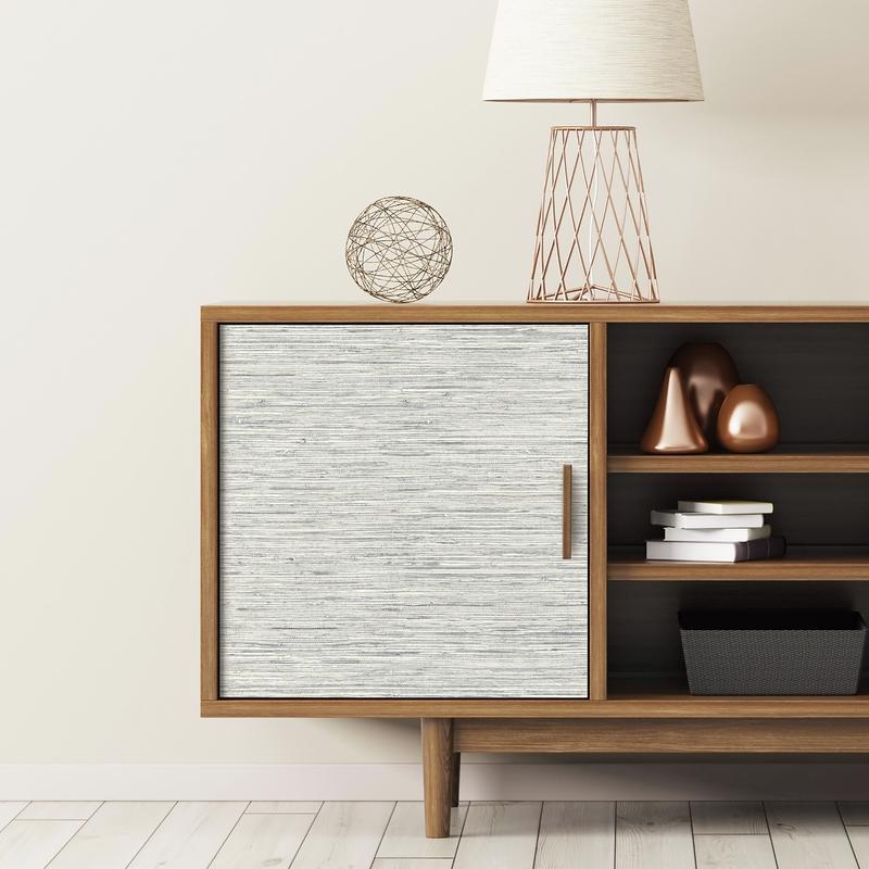 RoomMates 20.5 in. W X 16.5 in. L Grasscloth Peel and Stick Wallpaper