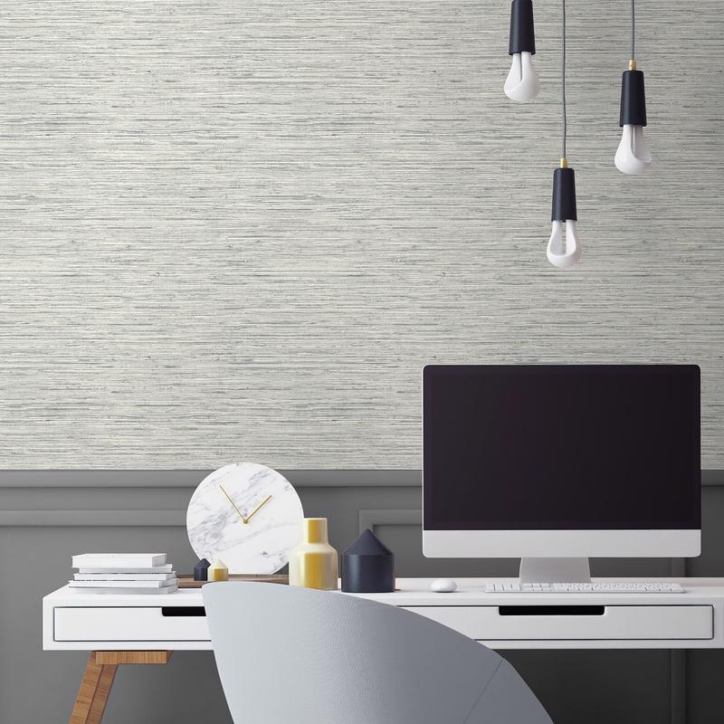 RoomMates 20.5 in. W X 16.5 in. L Grasscloth Peel and Stick Wallpaper
