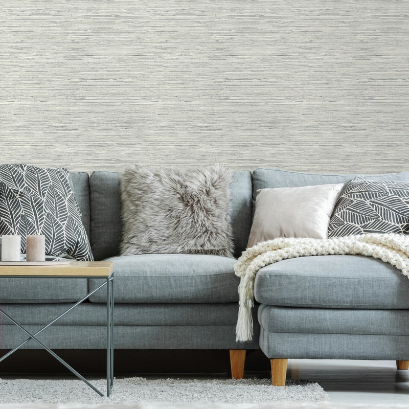 RoomMates 20.5 in. W X 16.5 in. L Grasscloth Peel and Stick Wallpaper