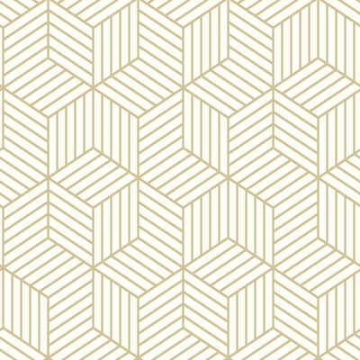 RoomMates 16.5 in. L Striped Hexagon Peel and Stick Wallpaper