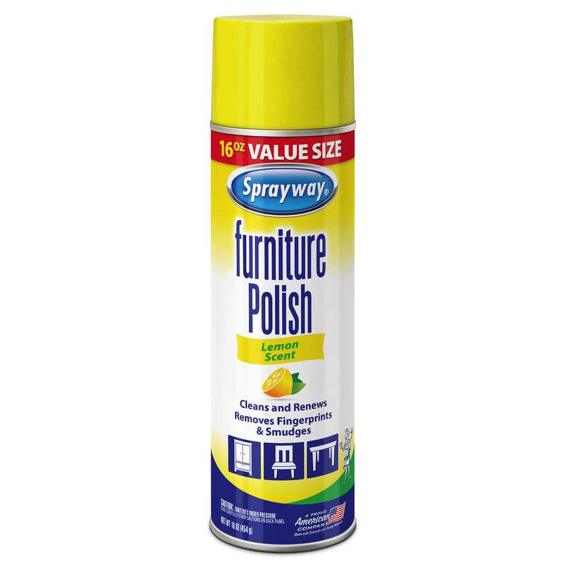 Sprayway Lemon Scent Furniture Polish 16 oz Spray