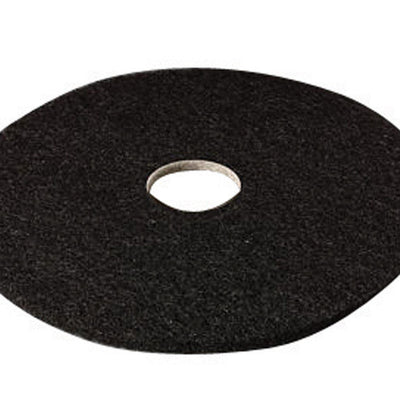 3M 17 in. D Non-Woven Natural/Polyester Fiber Floor Pad Disc Black