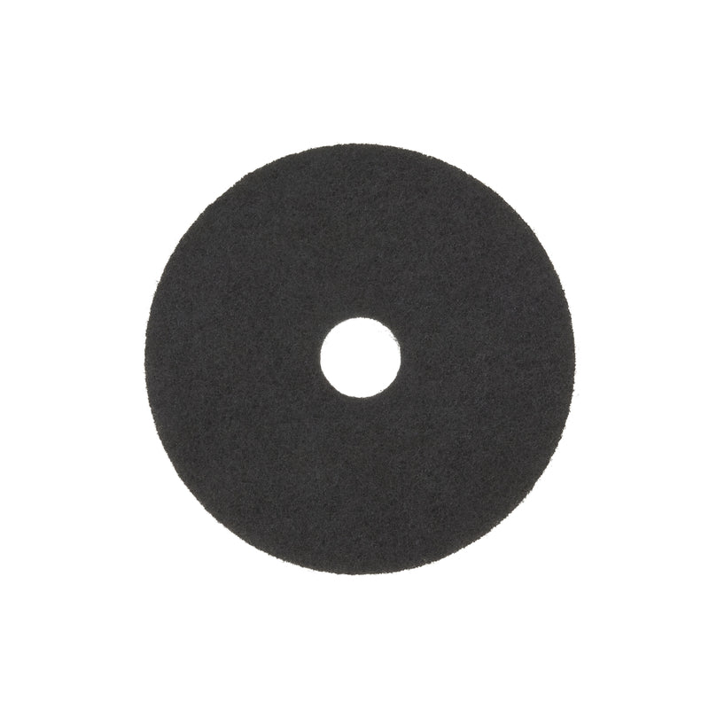3M Scotch-Brite 20 in. D Non-Woven Natural/Polyester Fiber Floor Pad Black