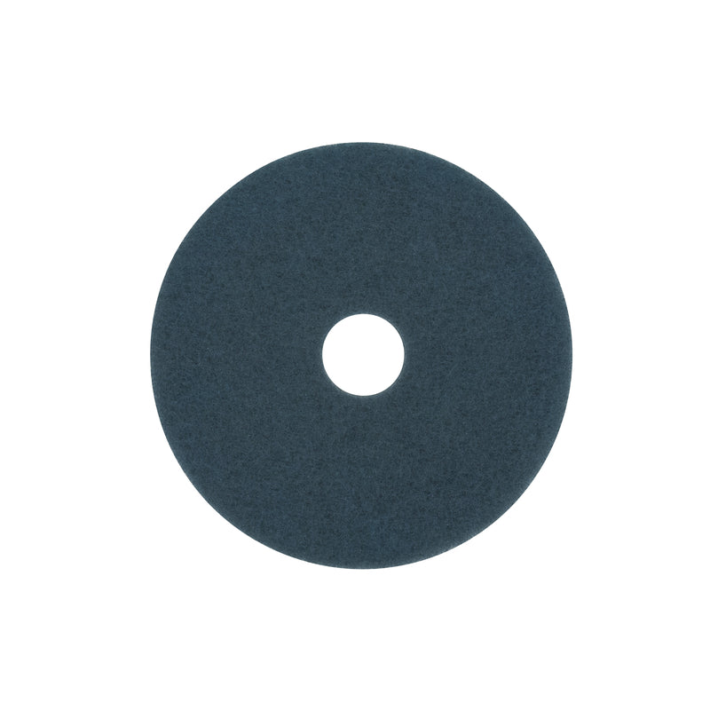 3M Scotch-Brite 17 in. D Non-Woven Natural/Polyester Fiber Floor Pad Blue