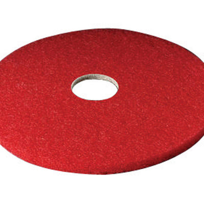 3M Scotch-Brite 20 in. D Non-Woven Natural/Polyester Fiber Floor Pad Red