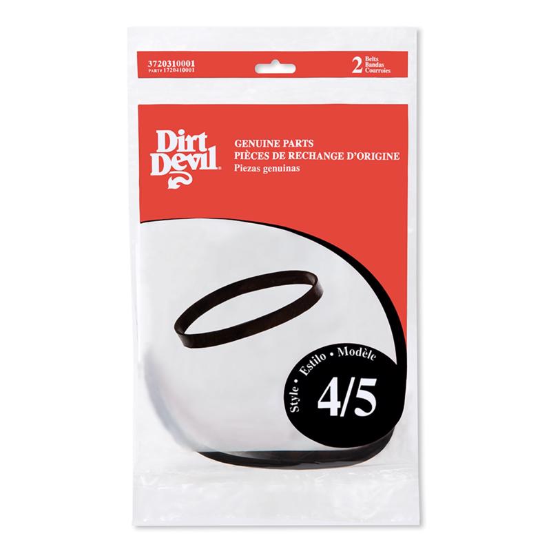 Dirt Devil Vacuum Belt For Upright Vacuums 2 pk 4 & 5