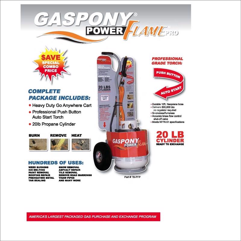 Thoroughbred GasPony PowerFlame Pro Torch Kit Brass 3 pc Propane