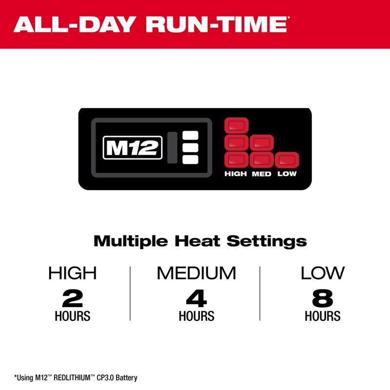 Milwaukee M12 M Long Sleeve Men's Full-Zip Heated Hoodie Kit Black