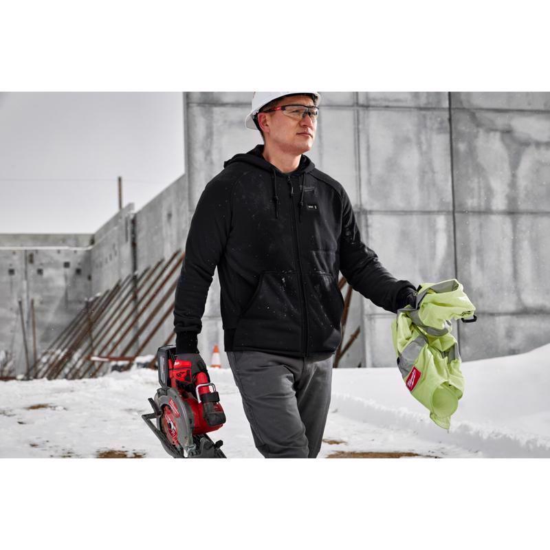 Milwaukee M12 M Long Sleeve Men's Full-Zip Heated Hoodie Kit Black