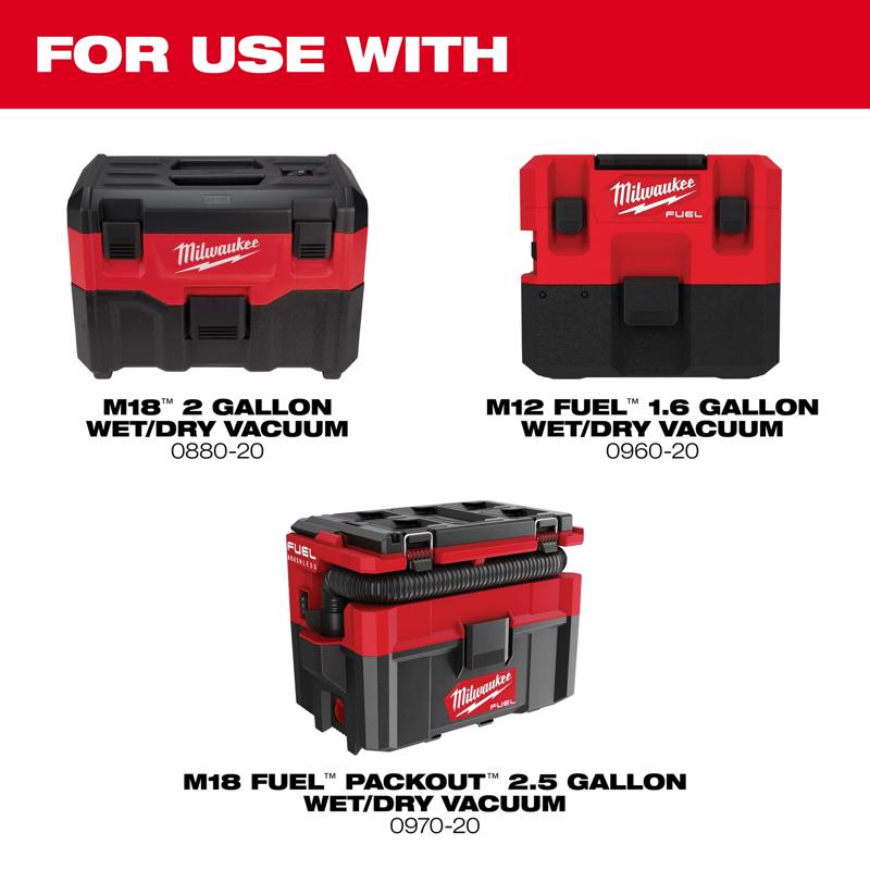 Milwaukee 2.7 in. D Shop Cartridge Wet/Dry HEPA Filter