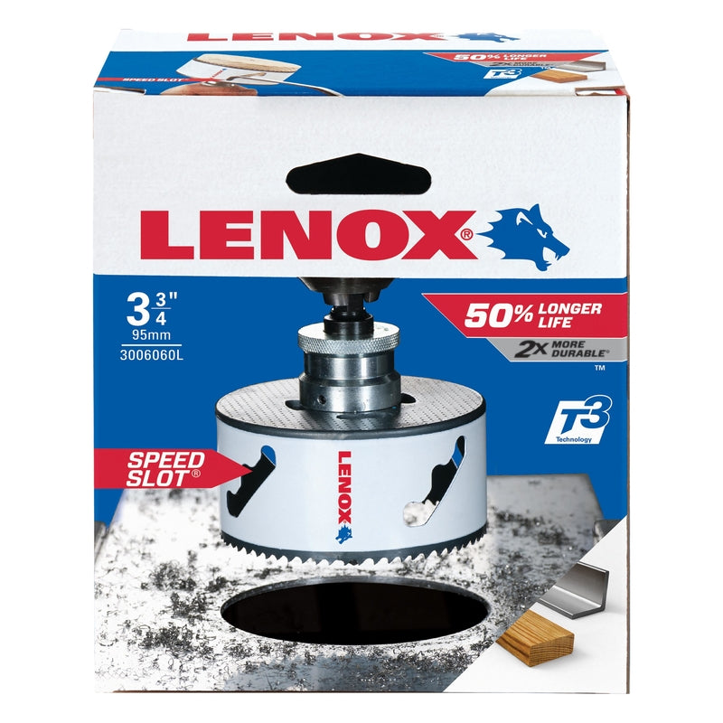 Lenox Speed Slot 3-3/4 in. Bi-Metal 1.5 in. L X 1/2 in. D Hole Saw