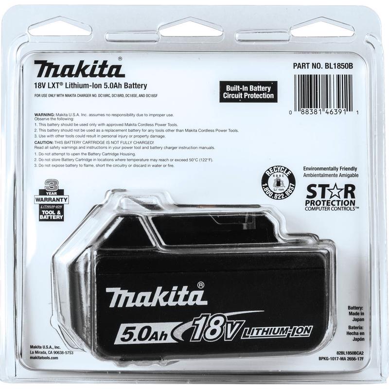 Makita 18V LXT 5 Ah Lithium-Ion Slide Battery