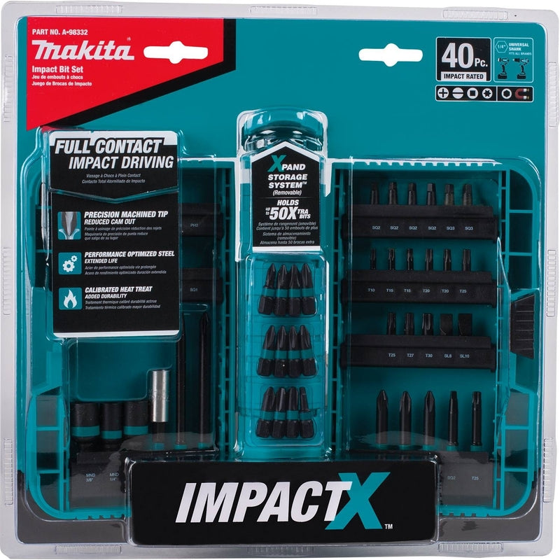 Makita ImpactX Assorted Driver Bit Set Steel 40 pc