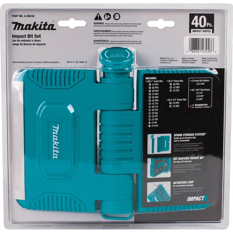 Makita ImpactX Assorted Driver Bit Set Steel 40 pc