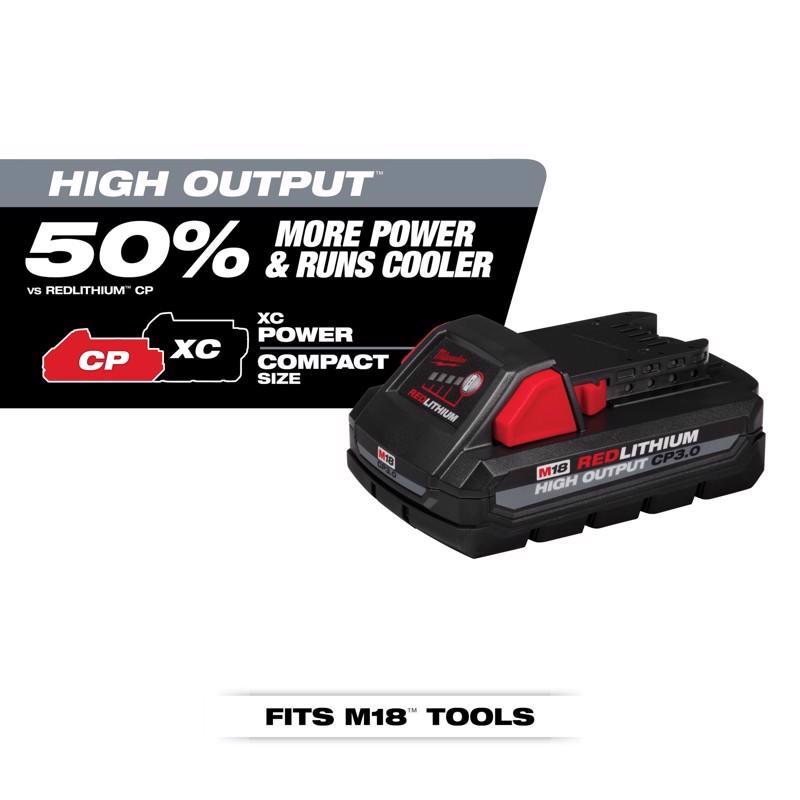 Milwaukee M18 RedLithium Compact 3 Ah Lithium-Ion High Output Battery