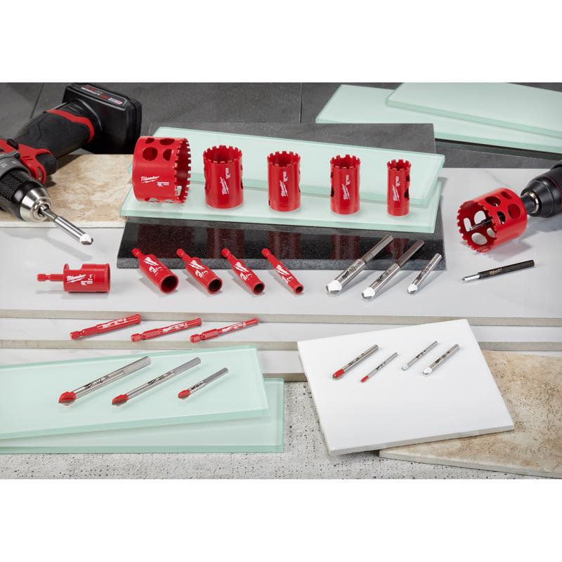 Milwaukee Diamond Max 1 in. Diamond Grit Glass/Porcelain/Tile/Stone 3 in. L X 1/4 in. D Hole Saw