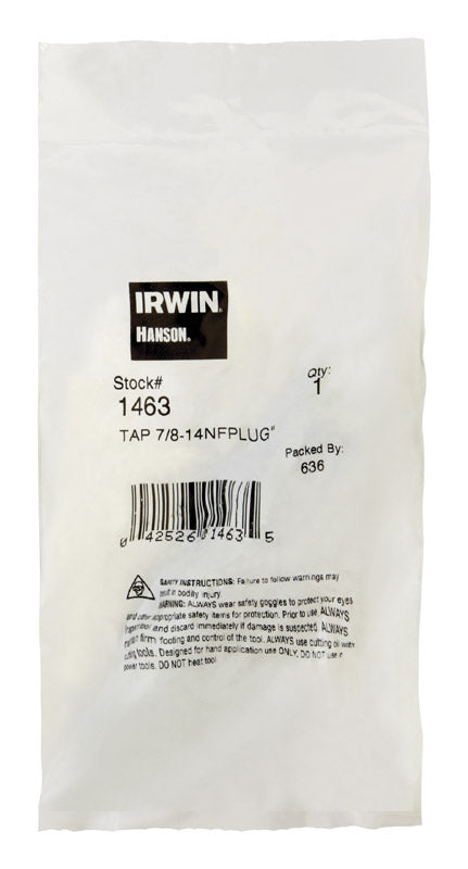 Irwin Hanson High Carbon Steel SAE Fraction Tap 7/8 in.
