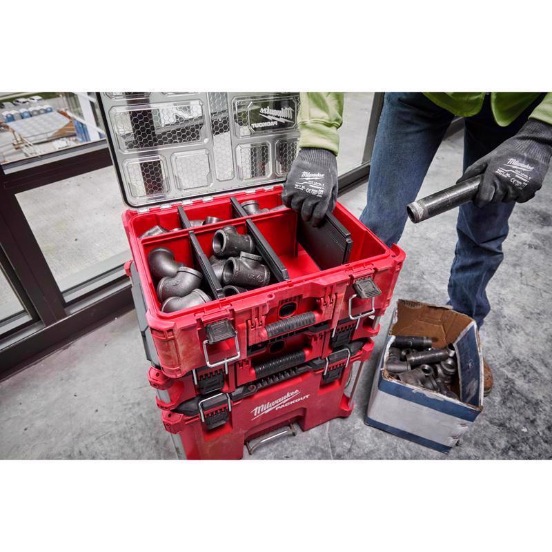 Milwaukee Packout 20 in. 6 Compartments Deep Deep Organizer Black/Red