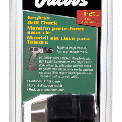 Jacobs 1/2 in. in. Keyless Drill Chuck 1/2 in. 3-Flat Shank