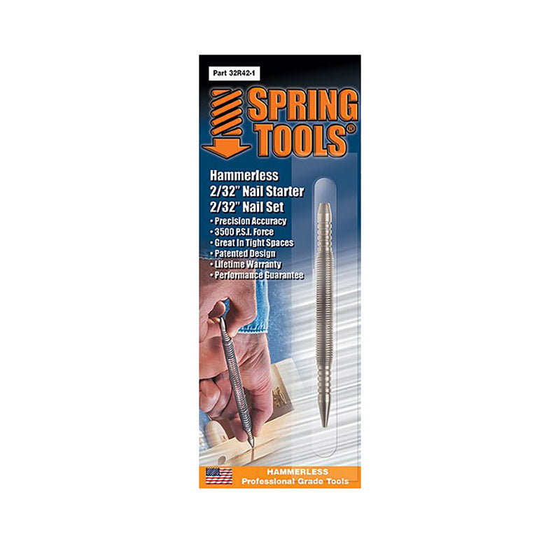 Spring Tools 2/32 in. Hammerless Nail Starter and Nail Set