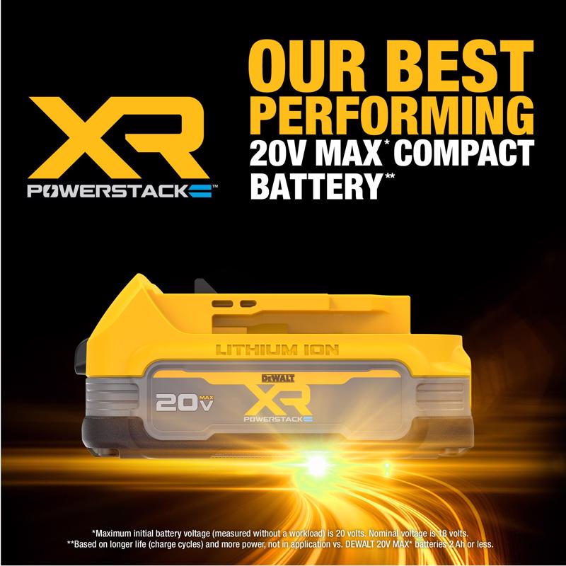 DeWalt 20V MAX XR POWERSTACK DCBP034 1.7 Ah Lithium-Ion Compact Battery