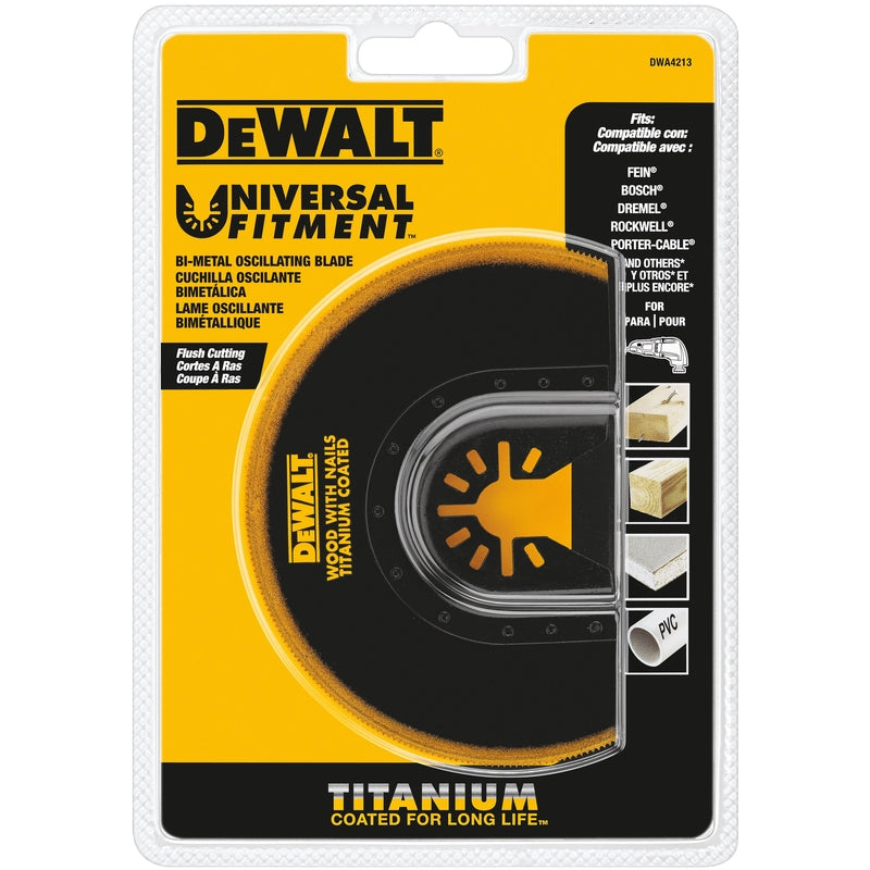 DeWalt Universal Fitment Titanium Flush Cut Round Oscillating Blade
