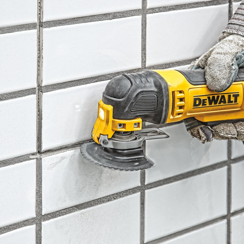 DeWalt Universal Fitment Carbide Grit Fast Cut Semi-Circle Oscillating Grout Removal Blade