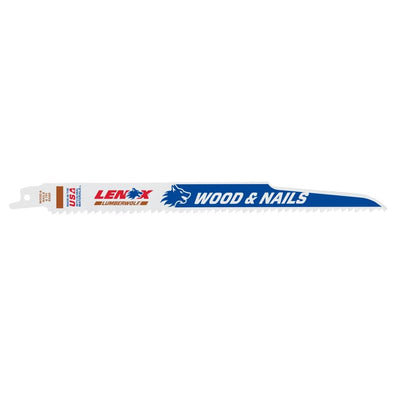 Lenox LUMBERWOLF 9 in. Bi-Metal Reciprocating Saw Blade 6 TPI