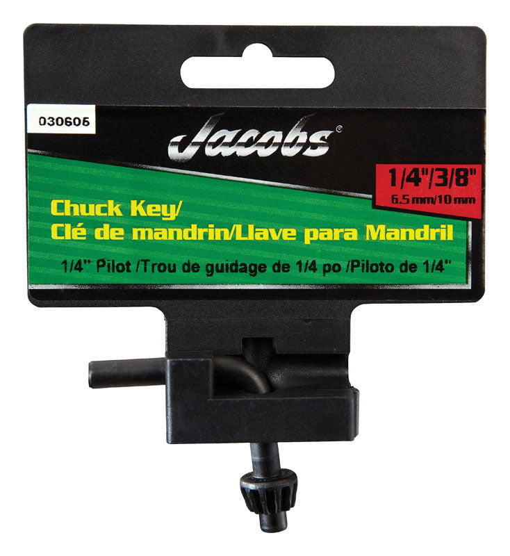 Jacobs 1/4 to 3/8 in. X 1/4 in. KGA Chuck Key L-Handle Steel
