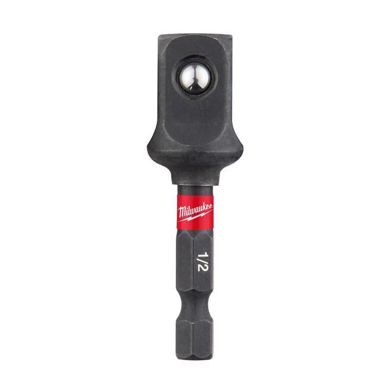 Milwaukee Shockwave Hex/Square 1/2 in. X 2 in. L Socket Adapter Alloy Steel