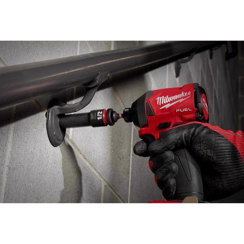 Milwaukee Shockwave Hex/Square 1/2 in. X 2 in. L Socket Adapter Alloy Steel