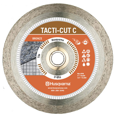 Husqvarna Tacti-Cut Dri Disc 4-1/2 in. D X 7/8 in. Steel Continuous Rim Diamond Saw Blade