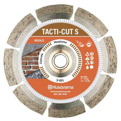 Husqvarna Tacti-Cut Dri Disc 4 in. D X 7/8 in. Steel Segmented Rim Diamond Saw Blade
