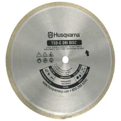 Husqvarna Tacti-Cut Dri Disc 10 in. D X 5/8 in. Diamond Continuous Rim Diamond Saw Blade