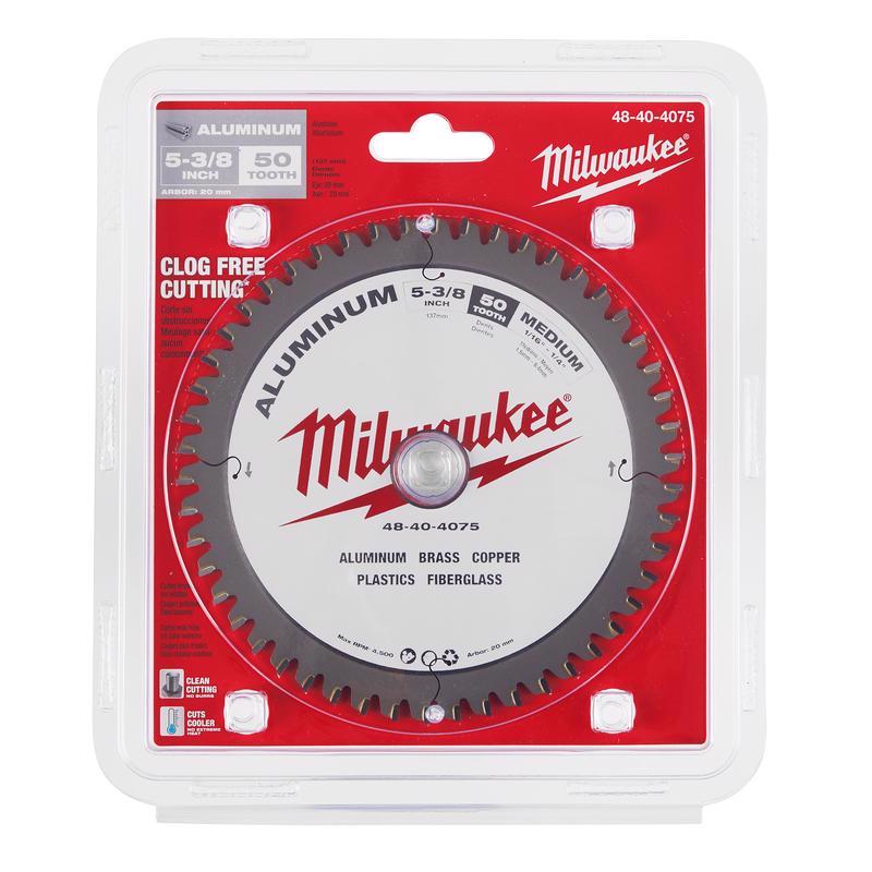 Milwaukee Metal Tech 5-3/8 in. D X 20 mm Non-Ferrous Tungsten Carbide Metal Blade 50 teeth