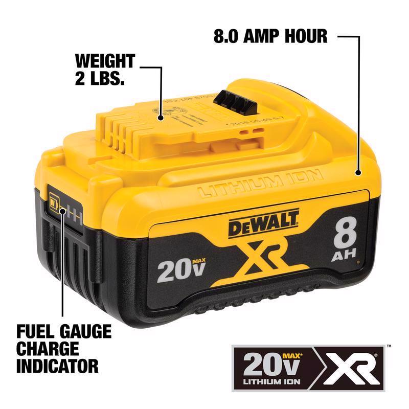 DeWalt 20V MAX XR DCB208 8 Ah Lithium-Ion Battery