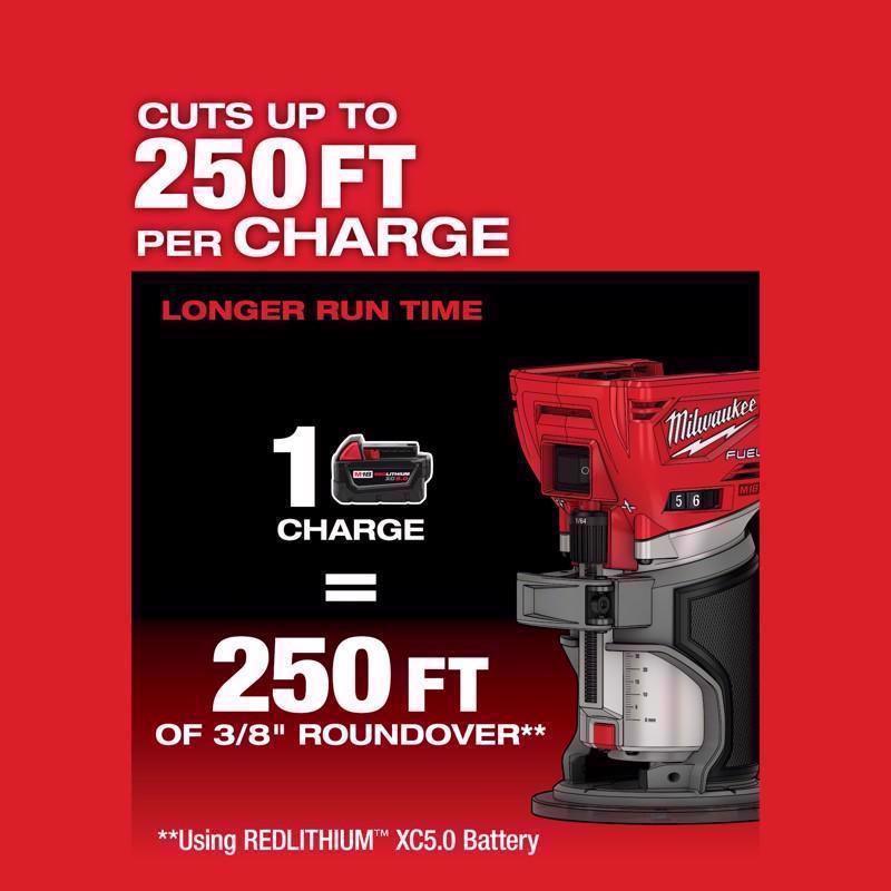 Milwaukee M18 FUEL 1.25 HP Cordless Compact Router Tool Only