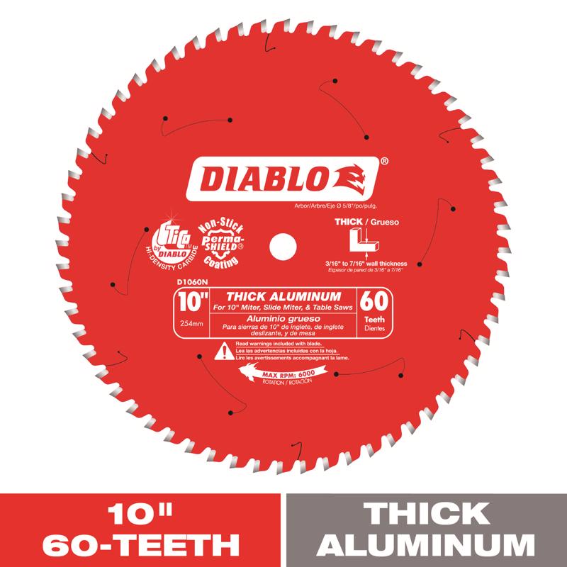 Diablo 10 in. D X 5/8 in. TiCo Hi-Density Carbide Circular Saw Blade 60 teeth