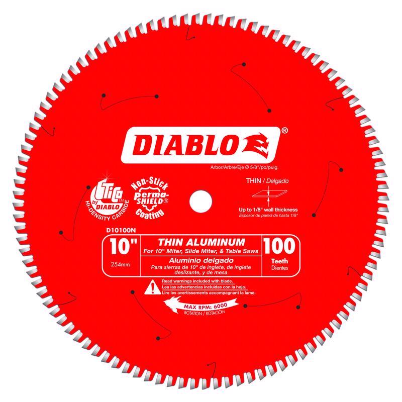 Diablo 10 in. D X 5/8 in. TiCo Hi-Density Carbide Circular Saw Blade 100 teeth