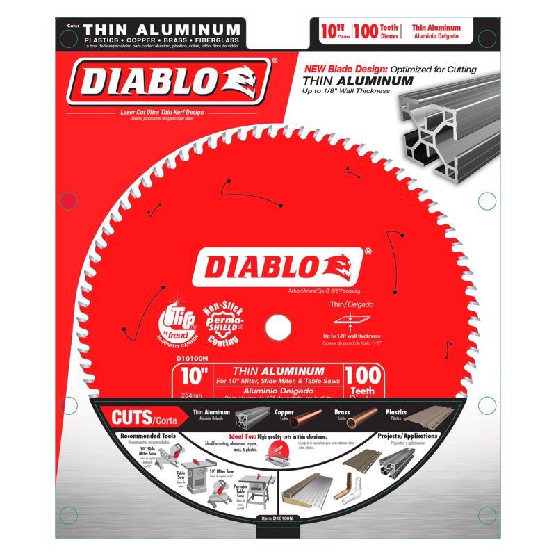 Diablo 10 in. D X 5/8 in. TiCo Hi-Density Carbide Circular Saw Blade 100 teeth