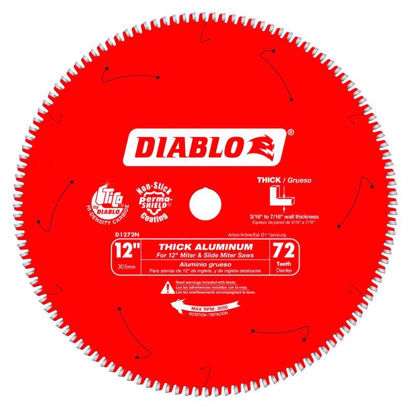 Diablo 12 in. D X 1 in. TiCo Hi-Density Carbide Circular Saw Blade 72 teeth