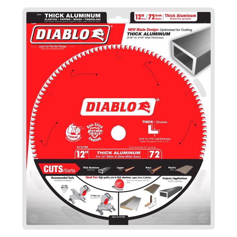 Diablo 12 in. D X 1 in. TiCo Hi-Density Carbide Circular Saw Blade 72 teeth