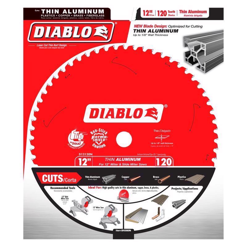 Diablo 12 in. D X 1 in. TiCo Hi-Density Carbide Circular Saw Blade 120 teeth