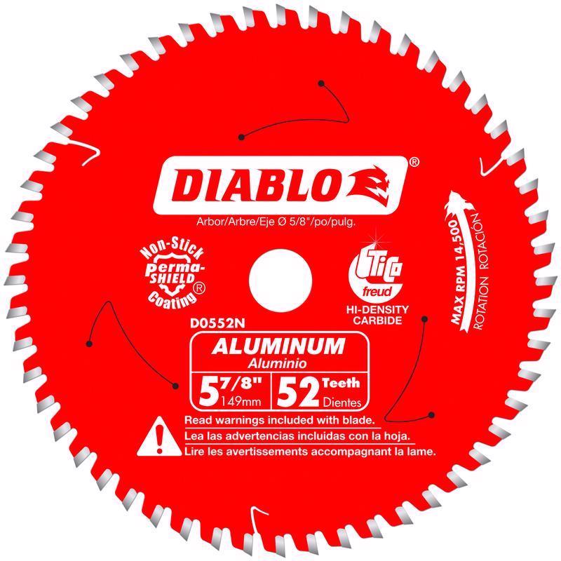 Diablo 5-7/8 in. D X 5/8 in. TiCo Hi-Density Carbide Circular Saw Blade 52 teeth